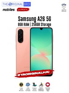Samsung A26 5G - 8GB RAM - 256GB Storage - PTA Approved - 12 Months Warranty - Pink - The Original Bro Mobiles - TOB36
